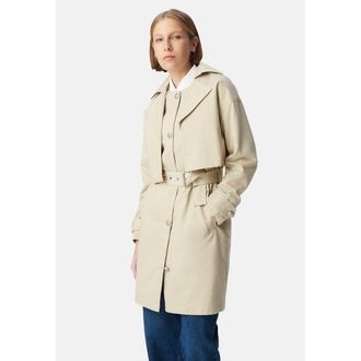 Ikks Halflange trenchcoat met ceintuur, 2 in 1, verwijderbare vest