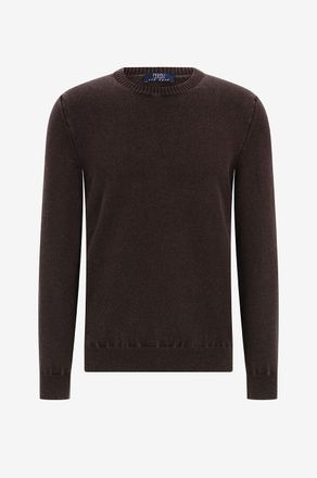 Fedeli Pullover mit Rundhalsausschnitt aus Kaschmir Argentina