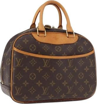Louis Vuitton Pre-owned Monogram Canvas Hand Bag - Dames - Vintage Handtas - Bruin - ONE Size - Leer - Vintage