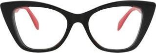 McQ by Alexander McQueen Optical Glasses in Black Black Transparent at Nordstrom Rack