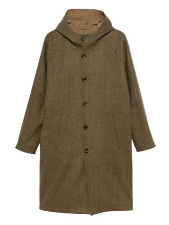 Kired Jas met enkele rij knopen - Bruin