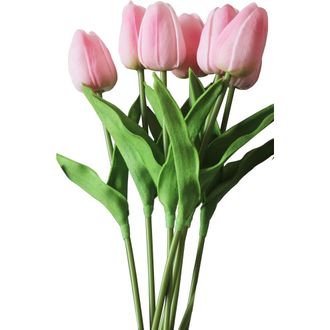 OEM Ramo De 10 Tulipanes Artificiales En Miniatura Para Decoraci&oacute;n Del Hogar (azul Verdoso Oscuro)