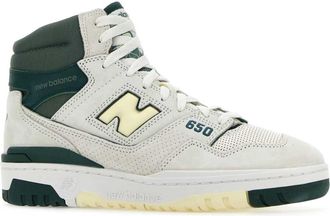 New Balance Unisex Multicolor Leather And Suede 650 Sneakers Greenwhite
