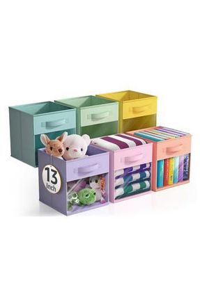 Sorbus 6-Pack Window Collapsible Storage Bins in Bright Pastel at Nordstrom Rack