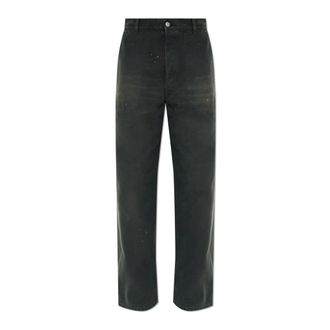 Maison Margiela Straight Jeans, male, Black, Size: XL Vintage-effect Jeans