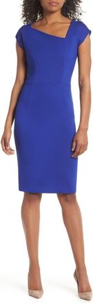 French Connection Lula Asymmetrical Neck Sheath Dress in Prince Rocks at Nordstrom, Size 6