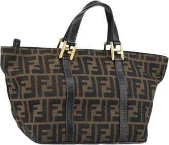 Fendi Pre-owned Handbags, female, Black, Size: ONE SIZE Pre-owned Vintage Canvas Handbag