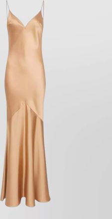 Elisabetta Franchi long dress deep neckline slim fit