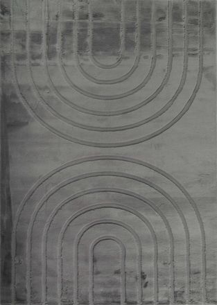 Nazar Rugs Alfombra suave antracita, motivo arco - 200x290