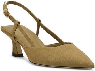 Stuart Weitzman Vinnie 50 Slingback Pump in Golden Olive at Nordstrom, Size 10.5