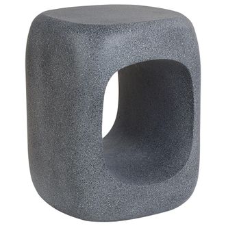 Beliani Mesa Auxiliar Decorativa Mgo Fibra De Vidrio Forma Irregular Efecto M&aacute;rmol Gris Pelmo