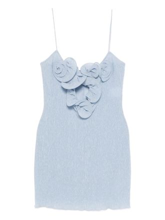 Magda Butrym floral-appliqu&eacute; mini dress - Blue
