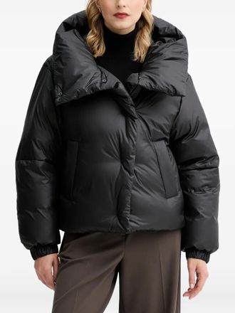 Marc O'Polo padded-collar jacket - women - Recycled Polyester/Polyester/Recycled Down/Feather - 44 - Black