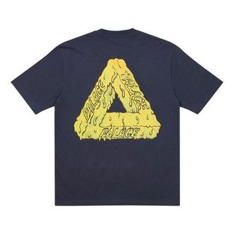 Palace TRI-SLIME T-SHIRT Logo Yellow Short Sleeve Unisex Navy Blue P20TS033