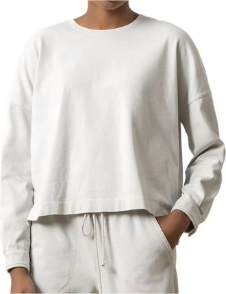Lilla P Womens Easy Hi Low Sweatshirt In Fossil