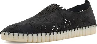 Eric Michael Stella Womens Wedge Shoes Black Nubuck : EU 40 (US Womens 9.5-10) M (B), Leather