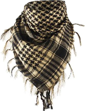 Generic Shemagh Scarf Men Soft Basic Sense Retro Unisex Scarve Warm Accessories Classic Scarves Elegant Shawls Smooth Stretchy Scarve Long Crinkled Thick Shaw