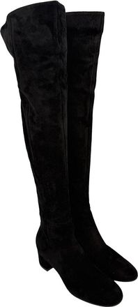 Gianvito Rossi Womens Suede Almond-Toe Knee-High Boot (Authentic Pre-Loved)