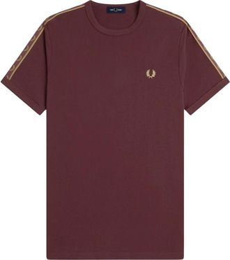 Fred Perry M4613 69A Ringer T-Shirt - Heren - T-shirts - Rood - XL - Katoen - Tops