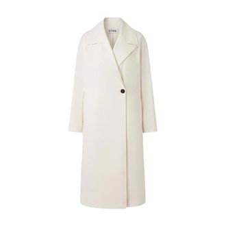 R&oacute;he Oversized Crushed Cotton Coat - female - R&oacute;he - Double-Breasted Coats - White - M/L - Coats