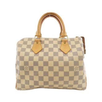 Louis Vuitton Azur White Coated Canvas Boston Bag (Pre-Owned)