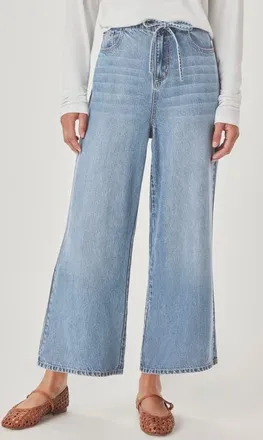Splendid Lounge Wide Leg Crop Jeans in Indigo Blue at Nordstrom, Size X-Small