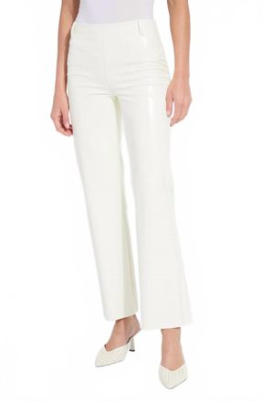 Lyss&eacute; Amara Straight Flare Pant In Snow White Wicker Texture