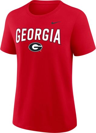 Nike Georgia Arch Logo Nike Womens College T-Shirt in Red | 01K965NGBN-SYS