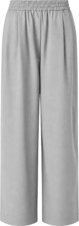 Meimeij Wijde broek met plooien - Dames - Wijde Broeken - Grijs - XS - Polyester - Broeken