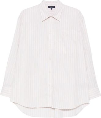 SOEUR Striped Curved Hem Shirt