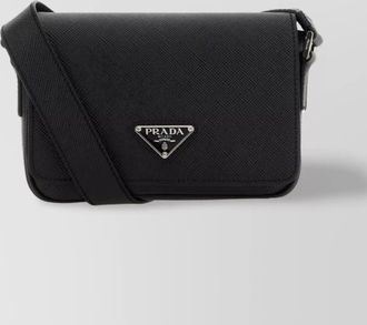 Prada adjustable leather crossbody strap