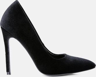 London Rag janessa velvet stiletto heel pumps