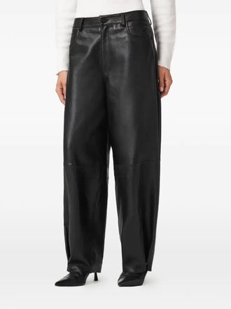 AllSaints Jett panelled leather trousers - Black