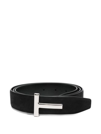 Tom Ford Black Logo Buckle Belt