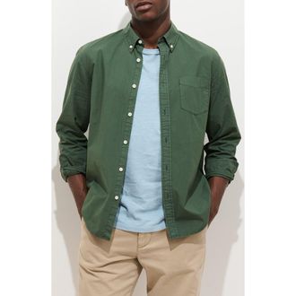 Alex Mill Standard Button-Down Shirt in Faded Cypress at Nordstrom, Size Xx-Large