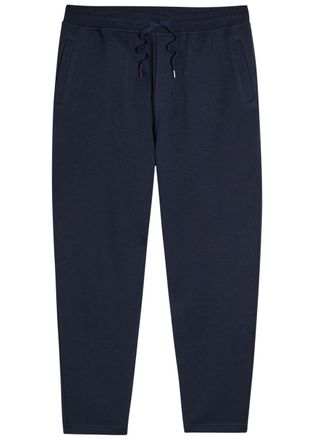 Brunello Cucinelli Tapered-leg Cotton-blend Sweatpants - Navy - L