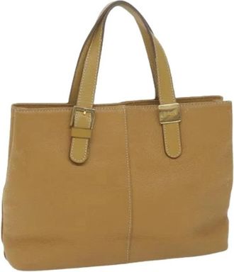 Burberry Pre-owned Tote Bag - Dames - Vintage Handtas - Beige - ONE Size - Leer - Vintage