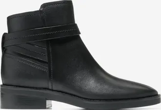 Cole Haan Womens Rosalyn Ankle Strap Waterproof Boots - Black Size 10.5