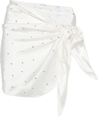 Os&eacute;ree Crystal-embellished Wrap-design Pareo