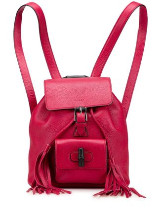 Gucci Zaino Daily in pelle con dettaglio in bambù 2000-2015 - Rosa