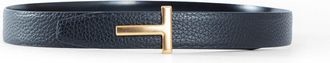 Tom Ford Grain Leather T Icon Belt