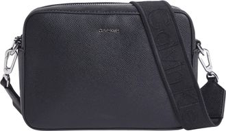 Calvin Klein Womens Black One Size Camera Bag - CVIAR TG. Rectangular Bucket Handbag with Zipper Closure, Camera Compartment, Cross Body Strap