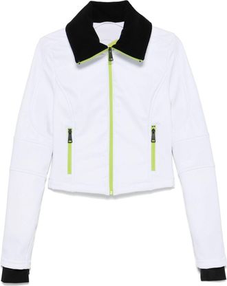 Khrisjoy glitter-detail ski jacket - White