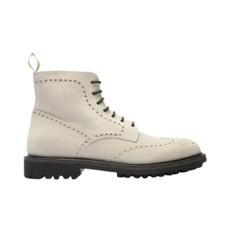 Scarosso Lace-up Boots, male, Beige, Size: 7 1/2 US Thomas Boot