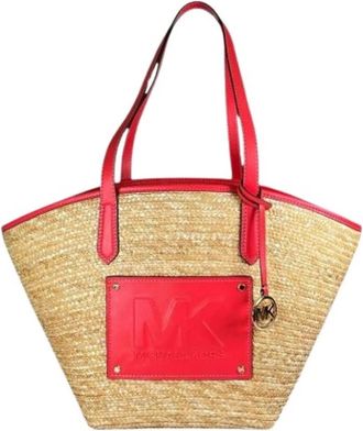 Michael Kors Pre-owned Canvas Tote Bag - Dames - Vintage Shopper - Rood - ONE Size - Leer - Vintage