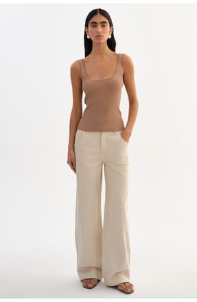 LaMarque Bista | Shimmery Rib Knit Tank Top in Bronze at Nordstrom, Size X-Small