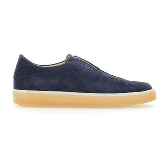 Eleventy Sneakers, male, Blue, Size: 10 US Suede Slip-on Sneakers