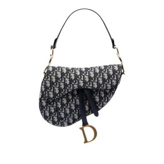 Dior Pre-owned The Saddle Shoulder Bag - Dames - Pre-owned - Blauw - Maat: ONE Size Leer