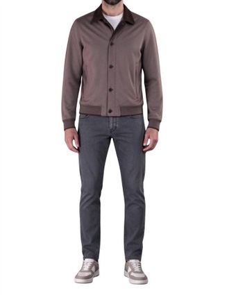 Moorer Sironi-Gf Bomber Jacket In Piombo