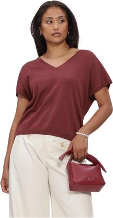 Minus Dames, Truien, Rood, Maat: 2XL Linnen